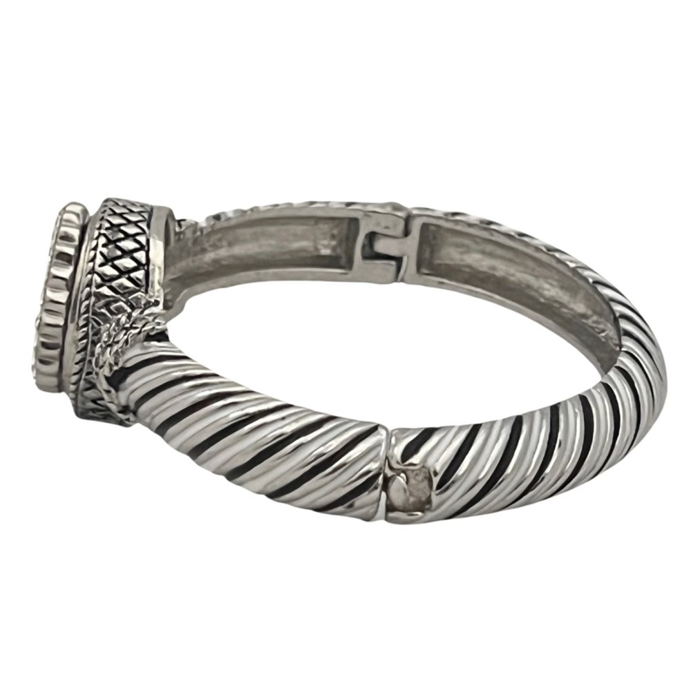 Silver Snap Initial K Crystal Interchangeable Cha… - image 6